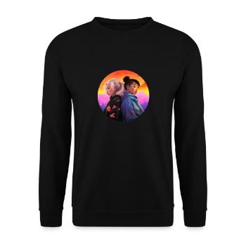 LGBTQAI+ Deux personnes - Sweat-shirt Unisexe - noir - Devant - Alina (178cm) & Michal (187cm)