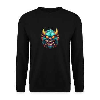 Monstre maléfique - Sweat-shirt Unisexe - noir - Devant - Alina (178cm) & Michal (187cm)