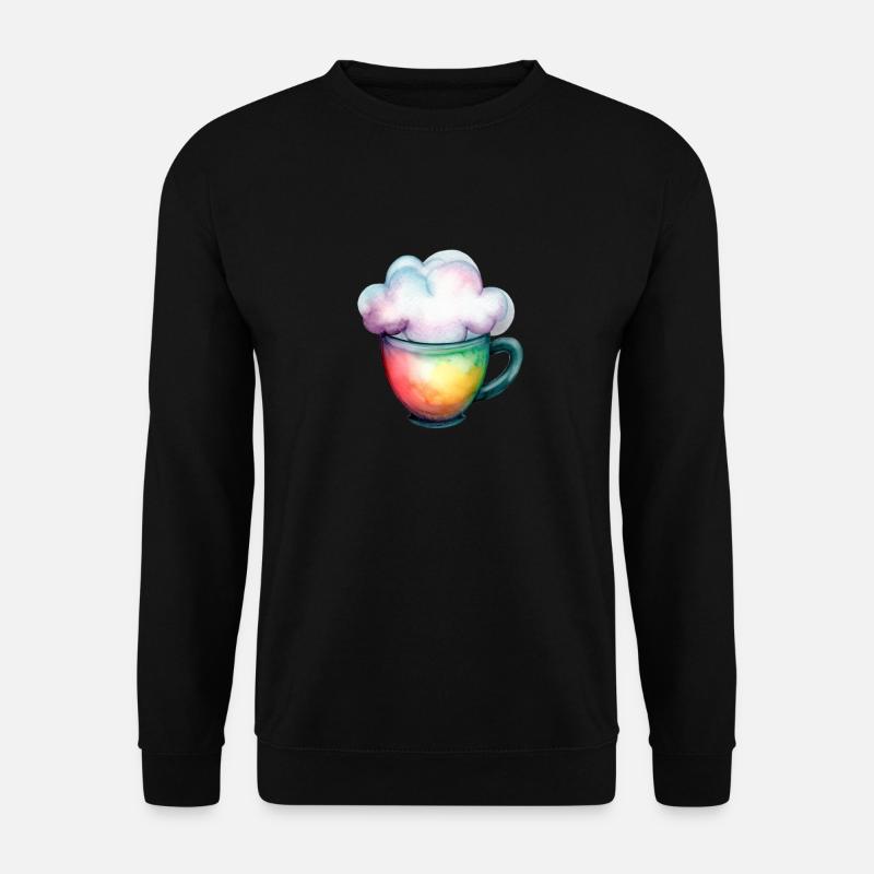 Kaffee mit Wolke - Unisex Pullover - Schwarz