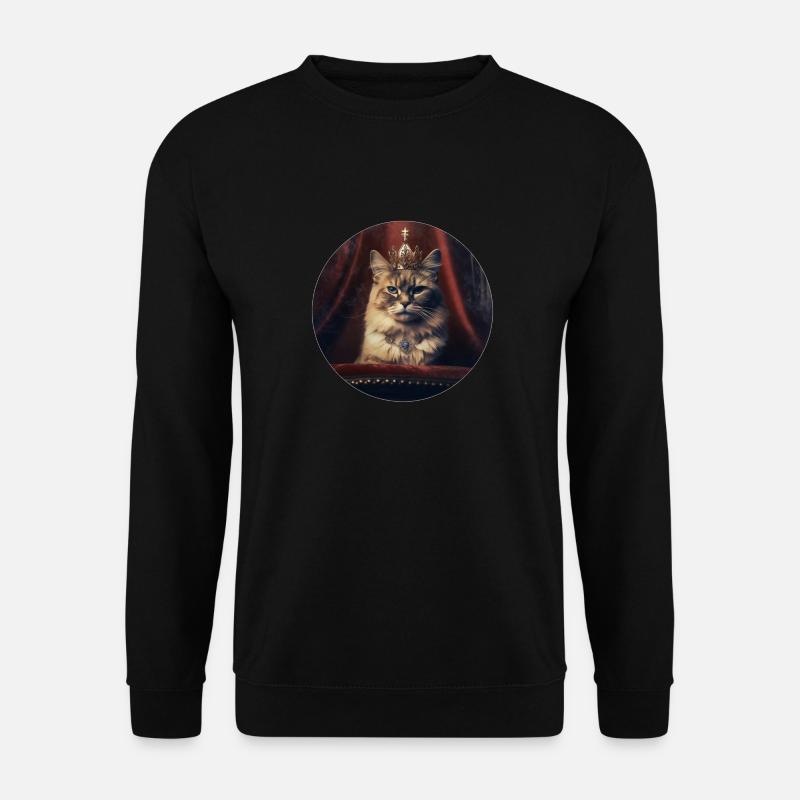 Königliche Katze - Unisex Pullover - Schwarz