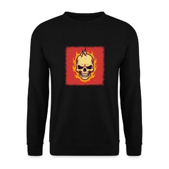 balloons skeleton cute - Unisex Pullover - Schwarz - Vorne - Alina (178cm) & Michal (187cm)