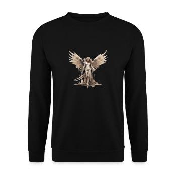 Fallen Angel - Unisex Pullover - Schwarz - Vorne - Alina (178cm) & Michal (187cm)