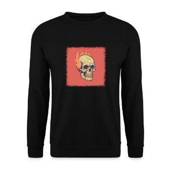 scary present humor birthday present spooky - Unisex Sweatshirt - black - Front - Alina (178cm) & Michal (187cm)