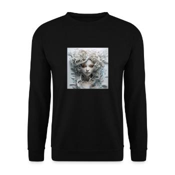 Prinzessin aus Papier - Unisex Pullover - Schwarz - Vorne - Alina (178cm) & Michal (187cm)