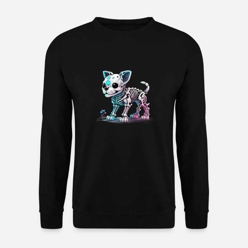 Skelett Hund - Unisex Pullover - Schwarz