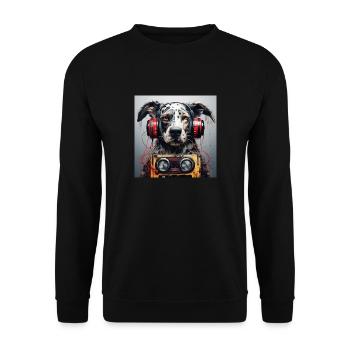 Music Dog - Unisex Pullover - Schwarz - Vorne - Alina (178cm) & Michal (187cm)