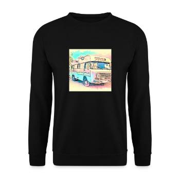 CamperLove3 - Unisex Pullover - Schwarz - Vorne - Alina (178cm) & Michal (187cm)