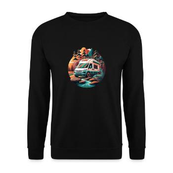 Wilderness Van-life Adventure - Sweat-shirt Unisexe - noir - Devant - Alina (178cm) & Michal (187cm)