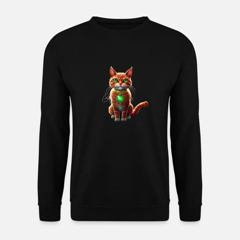 Katze der Sonne - Unisex Pullover - Schwarz