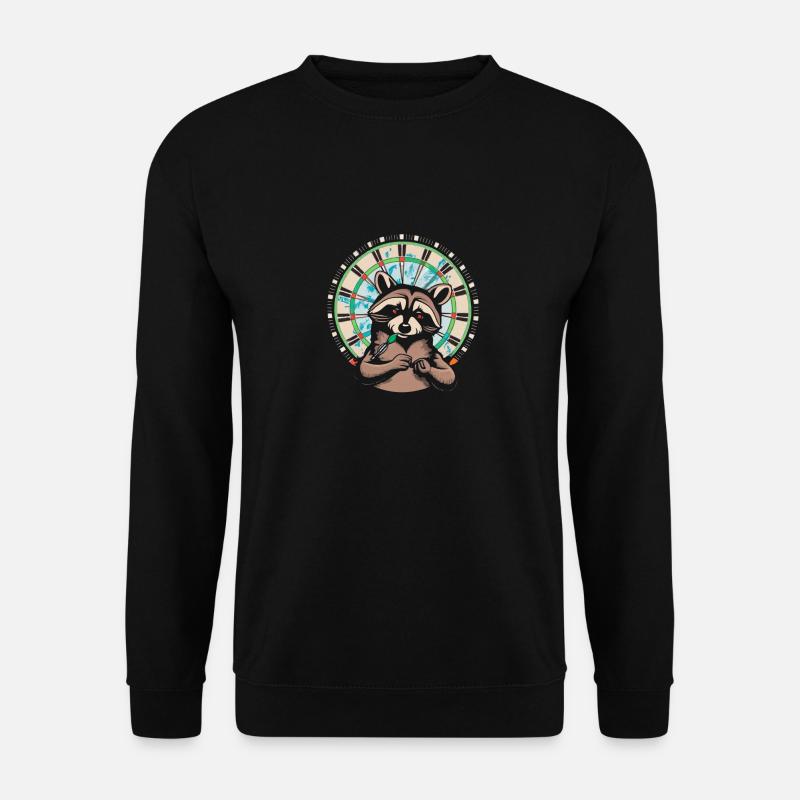 Waschbär-Dart - Unisex Pullover - Schwarz