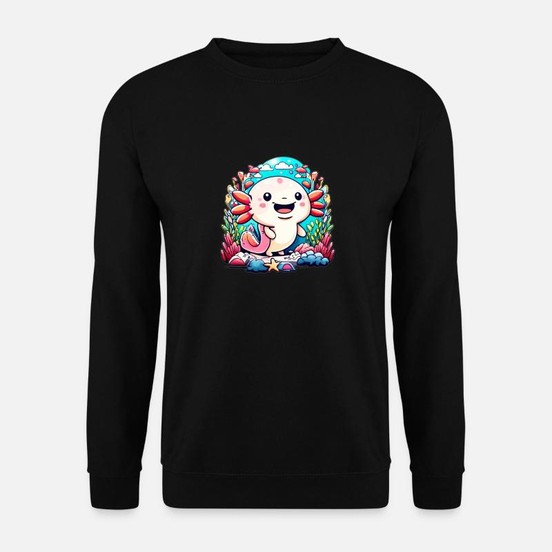 Axolotl Chibi - Unisex Pullover - Schwarz