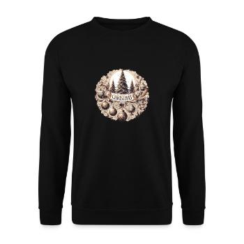 Design motif Noël - Sweat-shirt Unisexe - noir - Devant - Alina (178cm) & Michal (187cm)