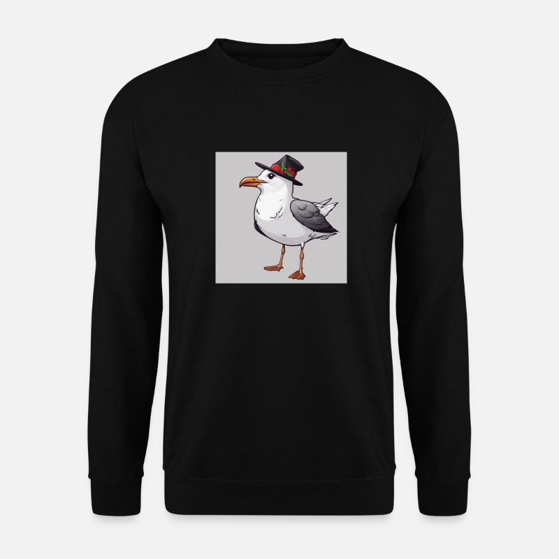 Möwe an Weihnachten - Unisex Pullover - Schwarz