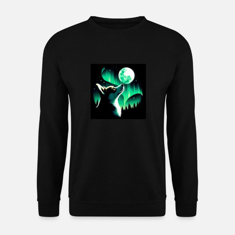 Starrender Corgi - Unisex Pullover - Schwarz