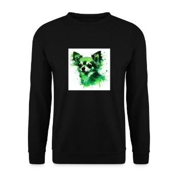 Chihuahua Amour - Sweat-shirt Unisexe - noir - Devant - Alina (178cm) & Michal (187cm)