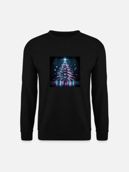 Cyberpunk Weihnachtsbaum - Unisex Pullover - Schwarz