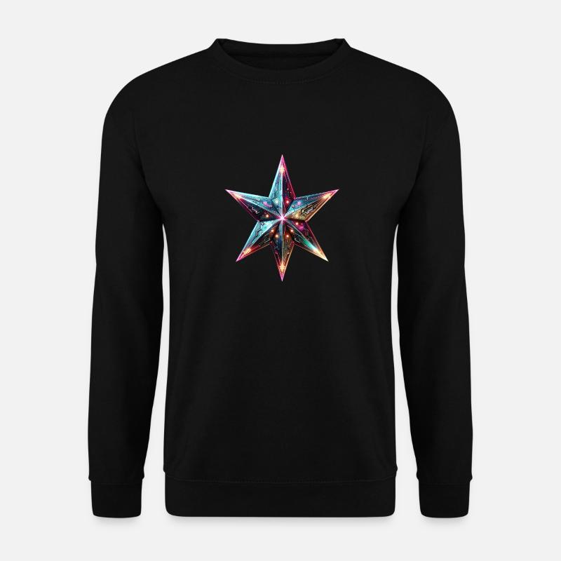 Cyberpunk Weihnachtsstern - Unisex Pullover - Schwarz