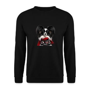 Papillon Weihnachten - Unisex Pullover - Schwarz - Vorne - Alina (178cm) & Michal (187cm)
