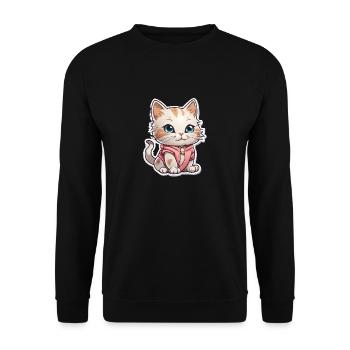 Chats Kawaii - Sweat-shirt Unisexe - noir - Devant - Alina (178cm) & Michal (187cm)