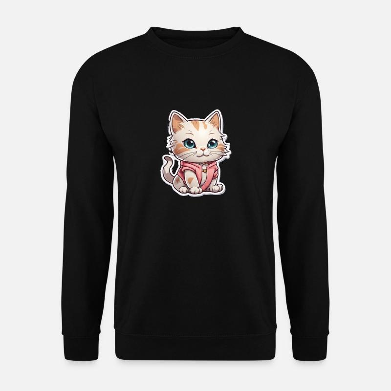 Kawaii Katzen - Unisex Pullover - Schwarz