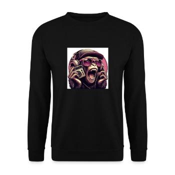 affe - Unisex Pullover - Schwarz - Vorne - Alina (178cm) & Michal (187cm)