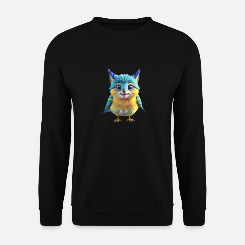 Niedlicher gelber Vogel - Unisex Pullover - Schwarz