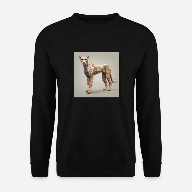 Low Poly Gepard - Unisex Pullover - Schwarz