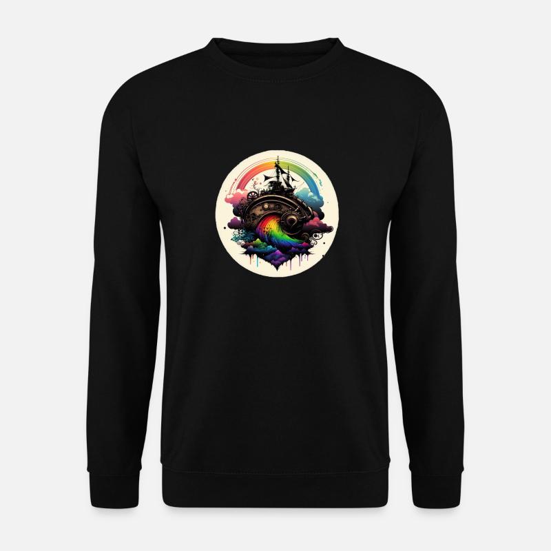Schloss Regenbogen - Unisex Pullover - Schwarz