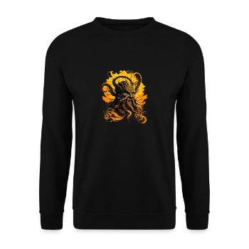 Roi des tentacules jaunes - Sweat-shirt Unisexe - noir - Devant - Alina (178cm) & Michal (187cm)