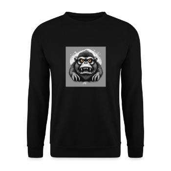 affe - Unisex Pullover - Schwarz - Vorne - Alina (178cm) & Michal (187cm)