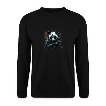 cyberpand - Unisex Sweatshirt - black - Front - Alina (178cm) & Michal (187cm)