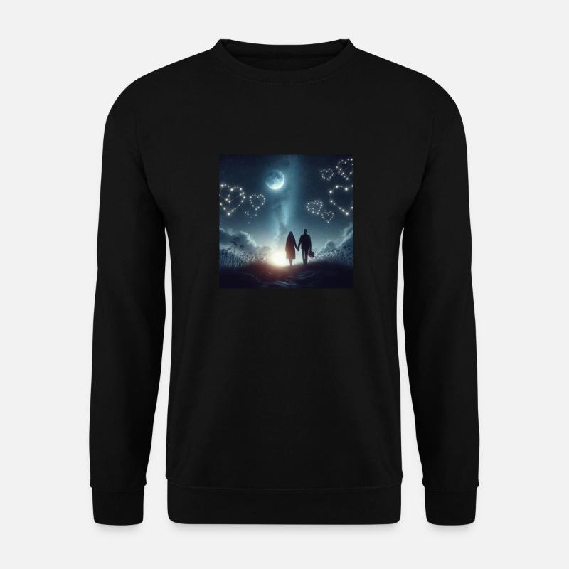 Romantische Sternennacht - Unisex Pullover - Schwarz