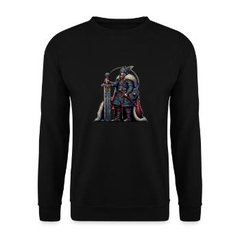 Un Viking fort. - Sweat-shirt Unisexe - noir - Devant - Alina (178cm) & Michal (187cm)