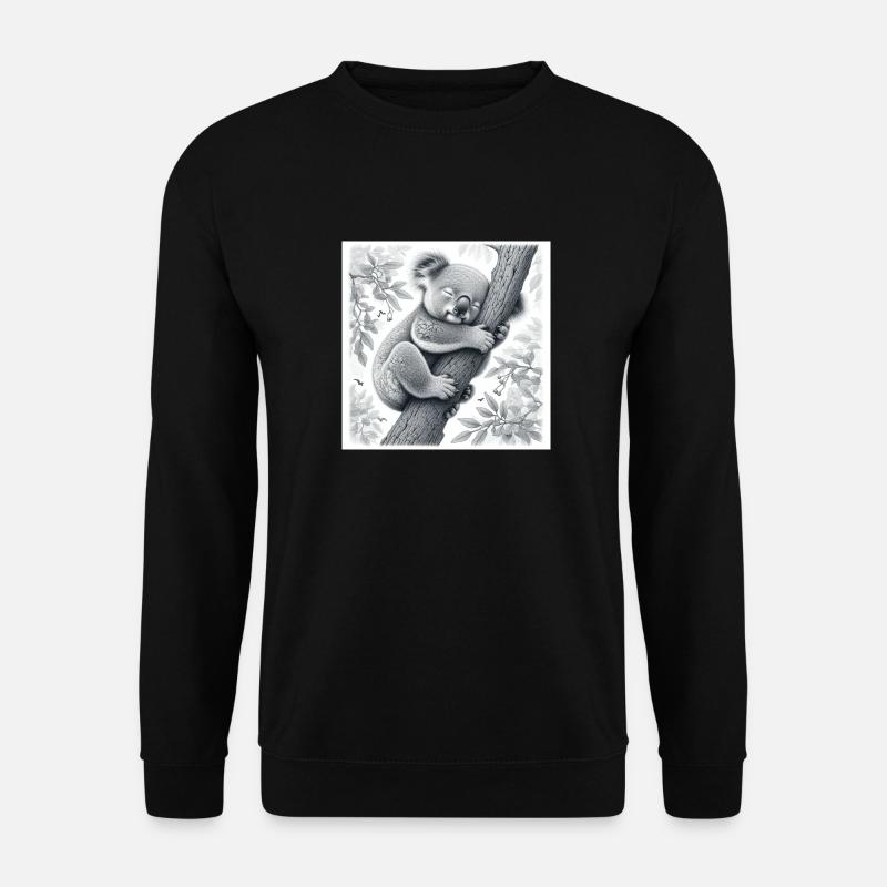 Koala Bär schläft - Unisex Pullover - Schwarz