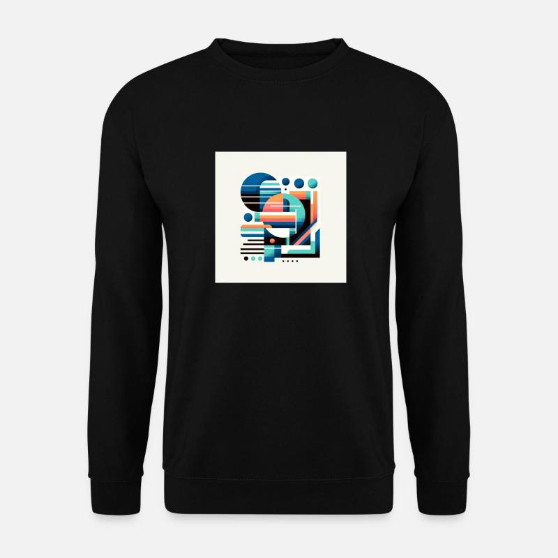 Futuristische Geometrie - Unisex Pullover - Schwarz