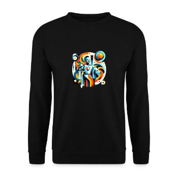 Gareth - Unisex Pullover - Schwarz - Vorne - Alina (178cm) & Michal (187cm)