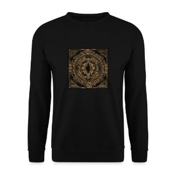 Mandala - Unisex Pullover - Schwarz - Vorne - Alina (178cm) & Michal (187cm)