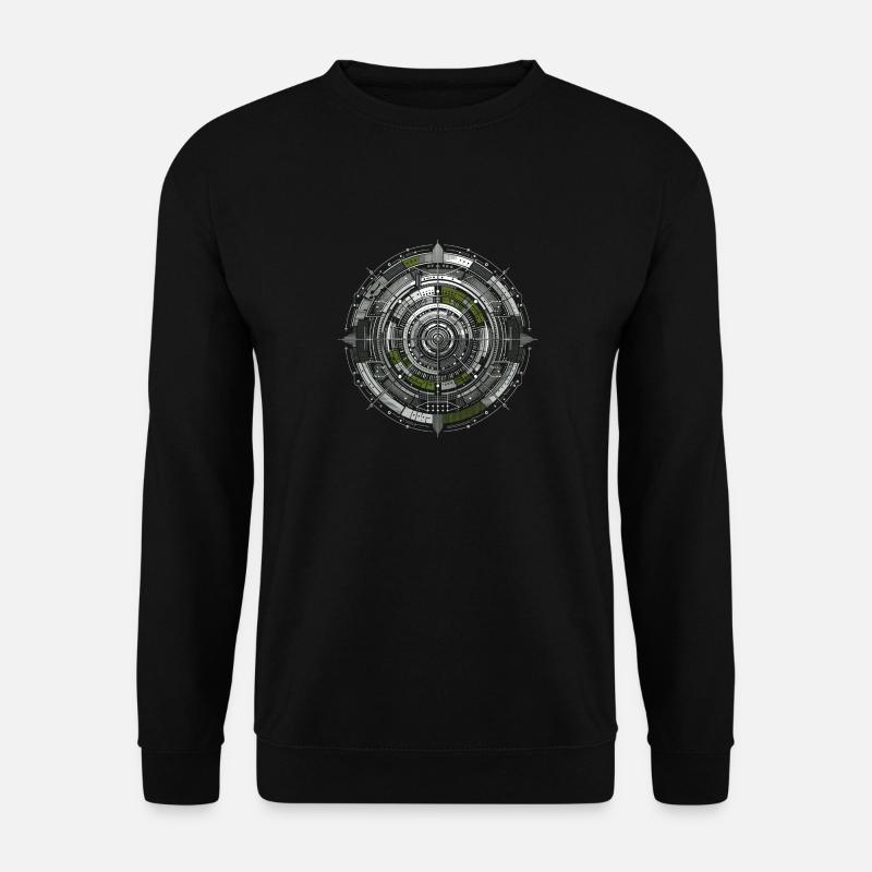 Digitaler Radar-Nexus - Unisex Pullover - Schwarz