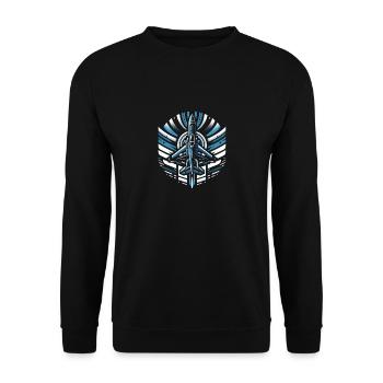 Supersonic Flight Emblem - Unisex Sweatshirt - black - Front - Alina (178cm) & Michal (187cm)