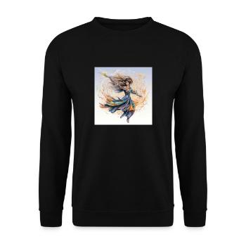InkSymphony: A Manga Reverie - Unisex Sweatshirt - black - Front - Alina (178cm) & Michal (187cm)