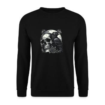 Wache des Mondraben - Unisex Pullover - Schwarz - Vorne - Alina (178cm) & Michal (187cm)