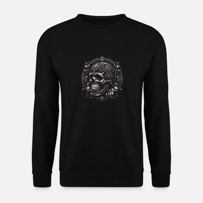 Mystischer Mandala-Schädel - Unisex Pullover - Schwarz