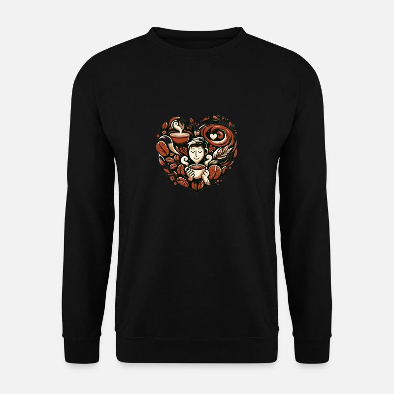 Liebliches Heißgetränk - Unisex Pullover - Schwarz
