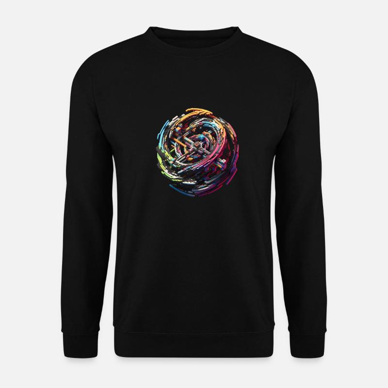 Voxel Infinity Labyrinth - Unisex Pullover - Schwarz
