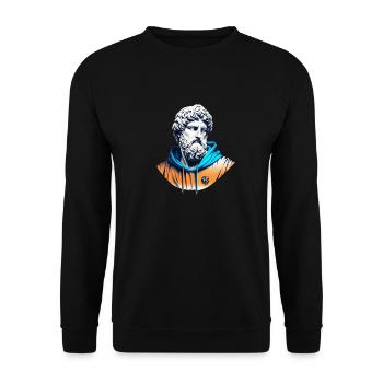 Ruegonides - Unisex Pullover - Schwarz - Vorne - Alina (178cm) & Michal (187cm)