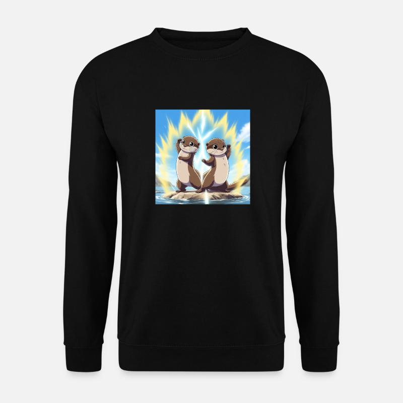 cute Otter - Unisex Pullover - Schwarz