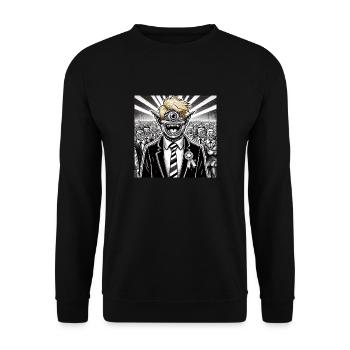 Think Twice - Unisex Pullover - Schwarz - Vorne - Alina (178cm) & Michal (187cm)