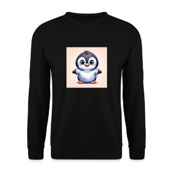 Penguins two - Unisex Sweatshirt - black - Front - Alina (178cm) & Michal (187cm)