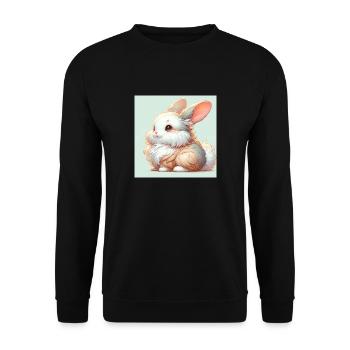 Rabbit - Unisex Sweatshirt - black - Front - Alina (178cm) & Michal (187cm)