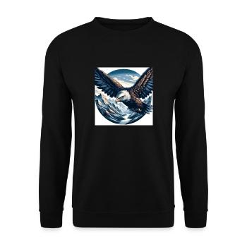 Eagle - Unisex Sweatshirt - black - Front - Alina (178cm) & Michal (187cm)